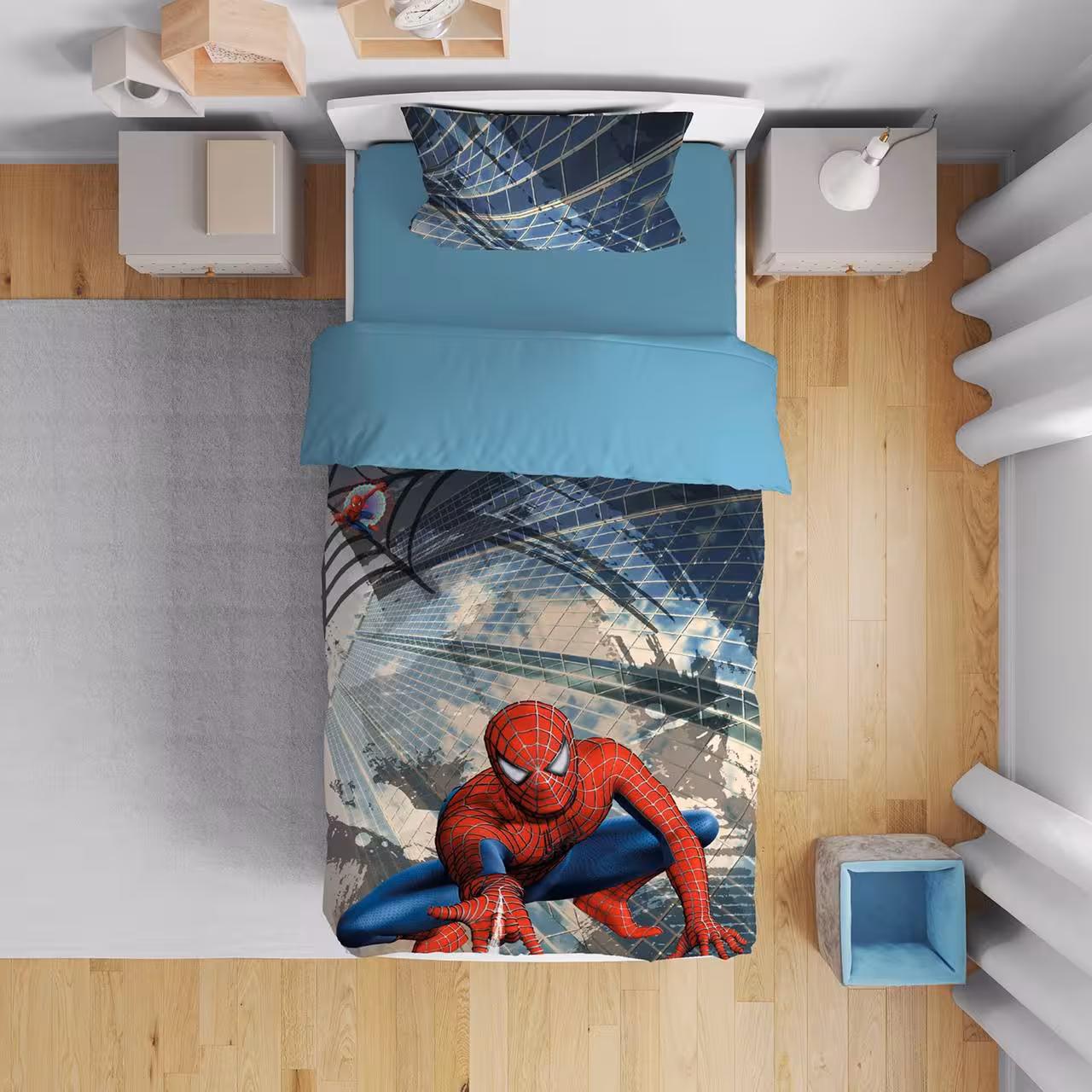 روتختی یک نفره آلوئه ورا لومانا 4تکه طرح Spiderman