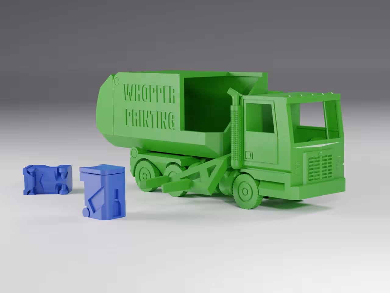 مدل سه بعدی کامیون حمل زباله (stl)