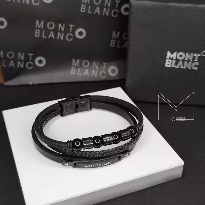 دستبند چرم مون بلان