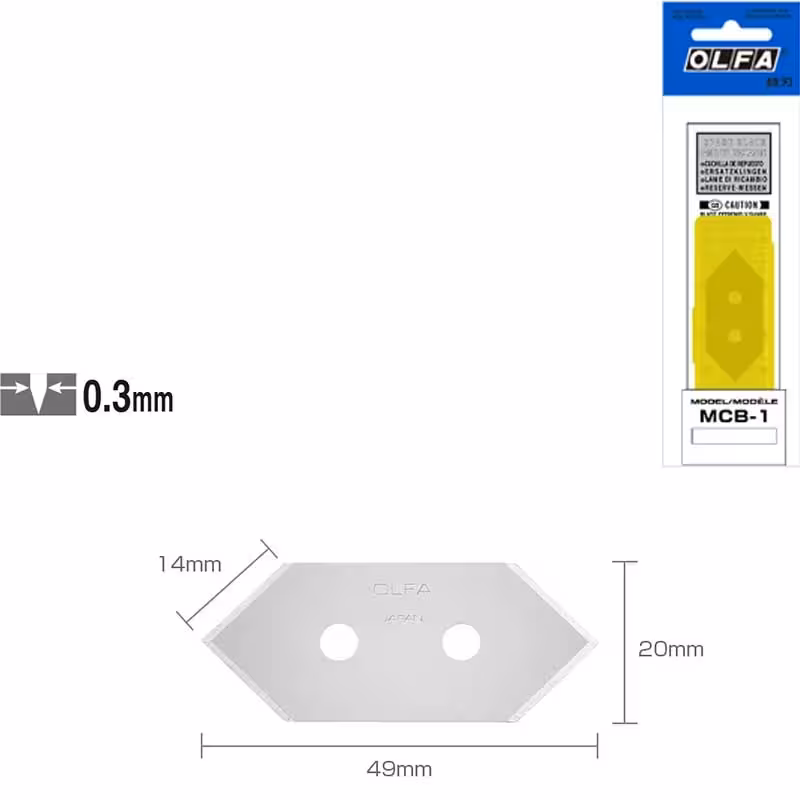 تیغ کاتر فارسی بر MCB-1 الفا OLFA