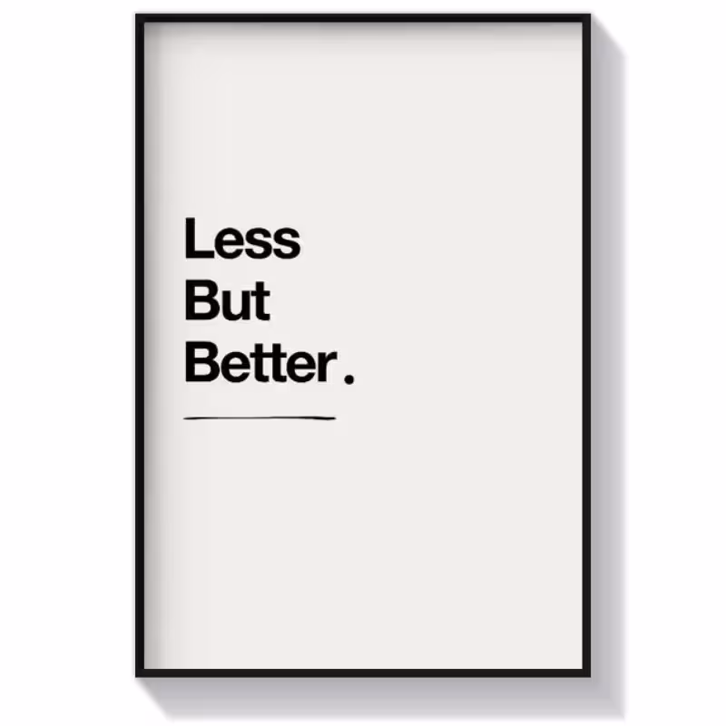 تابلو تایپوگرافی طرح Less