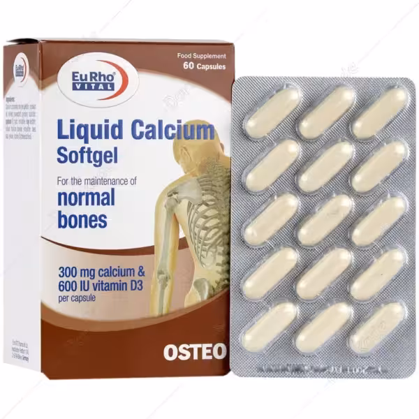 سافت ژل لیکوئید کلسیم یوروویتال 60 عدد