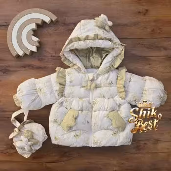 کاپشن دخترانه کیف دار وارداتی اعلا مدل پروانه ای