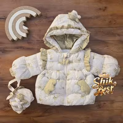 کاپشن دخترانه کیف دار وارداتی اعلا مدل پروانه ای