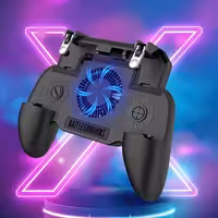 دسته بازی فن دار خنک کننده گوشی همراه با کابل UCB جهت شارژ گوشی به عنوان پاور بانک مناسب پابجی فری فایر کالاف دیوتی 