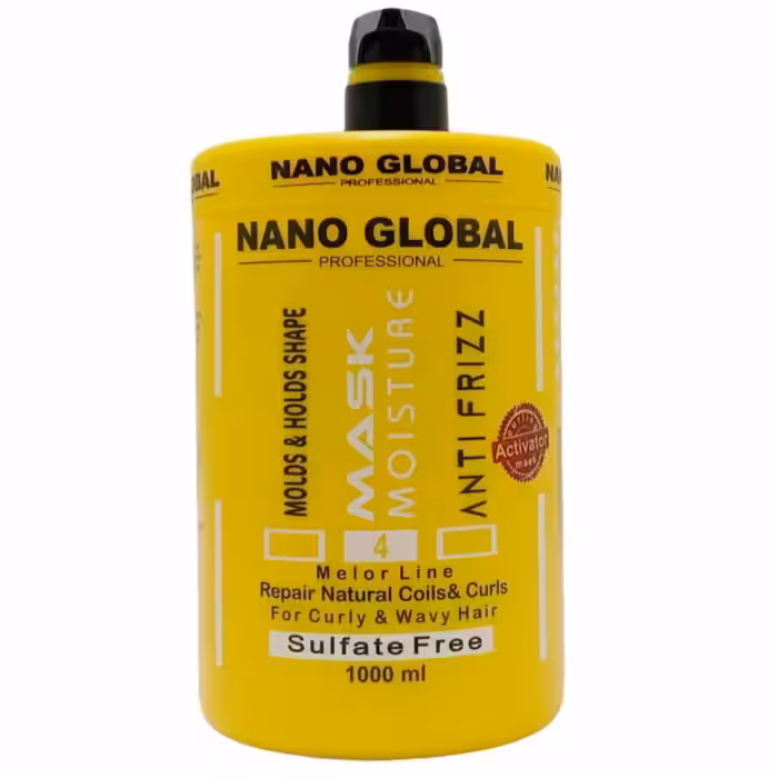 ماسک مو احیا کننده فاقد سولفات نانو گلوبال مناسب موهای فر و مجعد