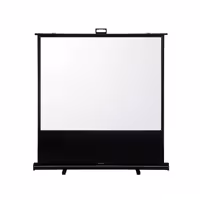 پرده نمایش یا پرده پروژکتور | برقی | معادل 150 × 266 سانتیمتر | برابر 120 اینچ واید| از کف بازشو پارچه سفید رنگ – FC-FHMF120 WW5 – گرندویو Grandview