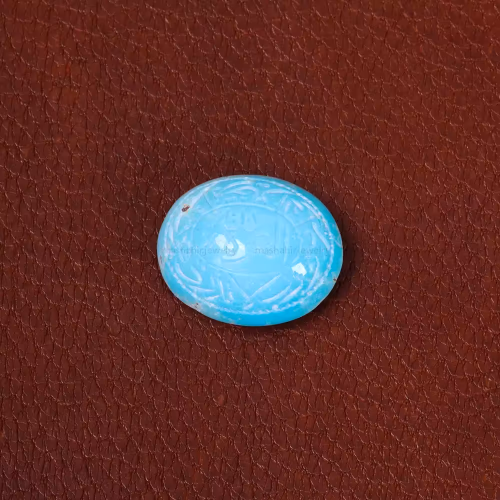 نگین فیروزه عجمی کد 30188 - جواهری مشاهیر