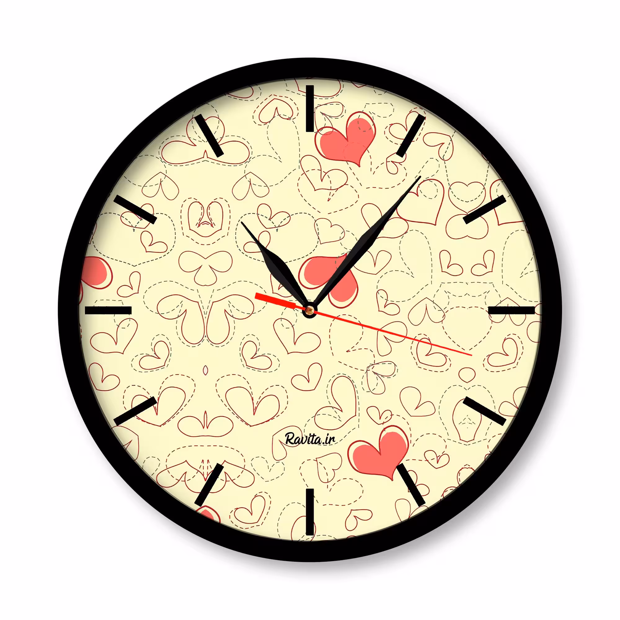 ساعت‌های دیواری راویتا طرح قلب 2213