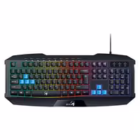 کیبورد مخصوص بازی جنیوس Scorpion K215 سوئیچ ممبران، Full-Size، نورپردازی RGB | کالا مکس