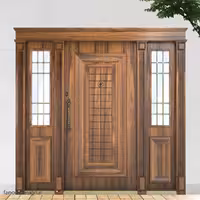 درب چوبی ورودی لابی ساختمان کد 1309