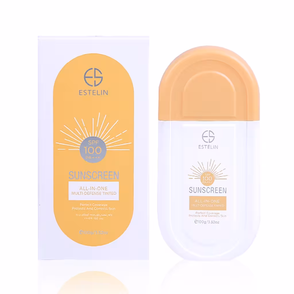کرم ضد آفتاب رنگی استلین Estelin Tinted Sunscreen SPF100 PA    100g