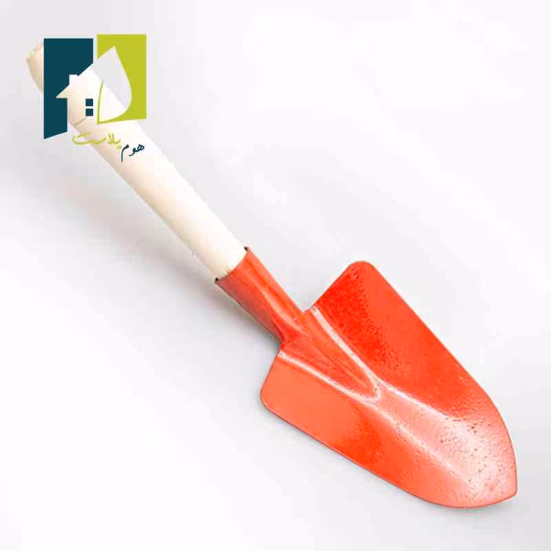 بیلچه فلزی باغبانی دسته چوبی