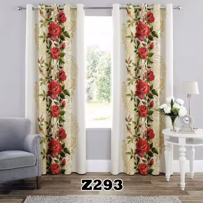 پرده سه بعدی طرح گل