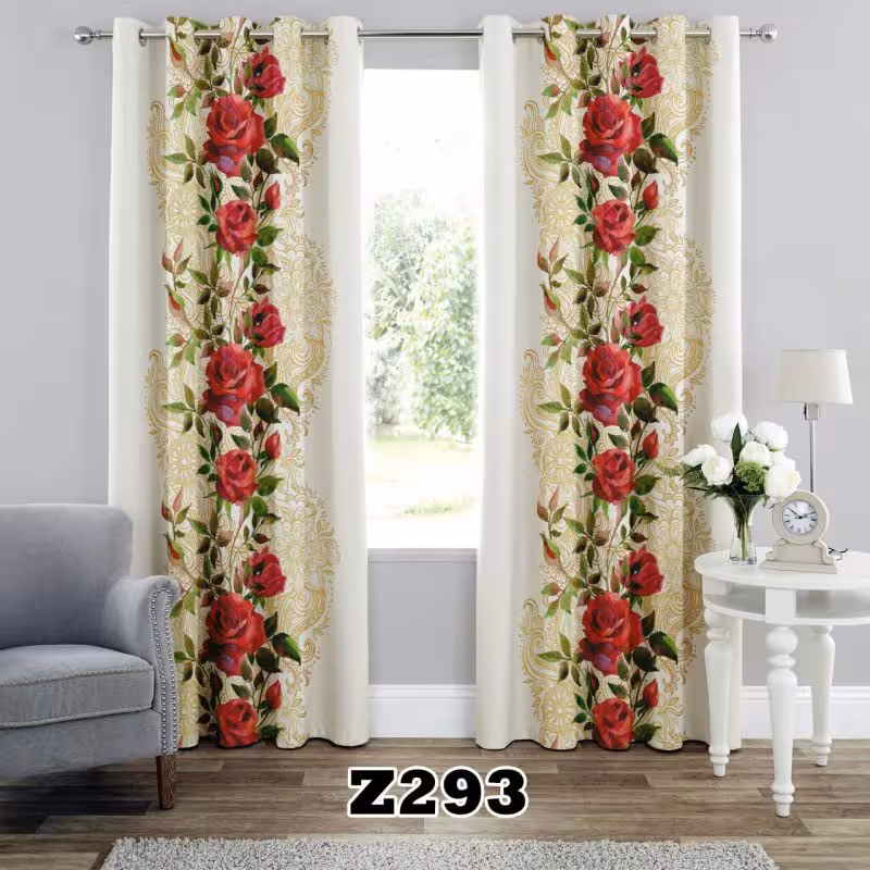 پرده سه بعدی طرح گل