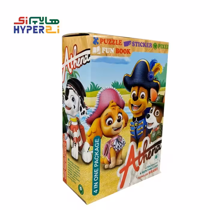 پازل دایره ای 20 تکه آتنا طرح انیمالز کاپ (بهمراه استیکر و پیکسل)Athena