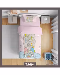 سرویس لحاف روتختی کودک یک نفره 5 تکه نوپه هوم Nopehome طرح عروسک کد T5694