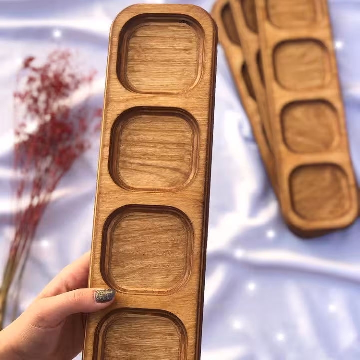 اردو مستطیل چهار خانه  کیفیت درجه یک  قابل شست وشو از جنس چوب راش