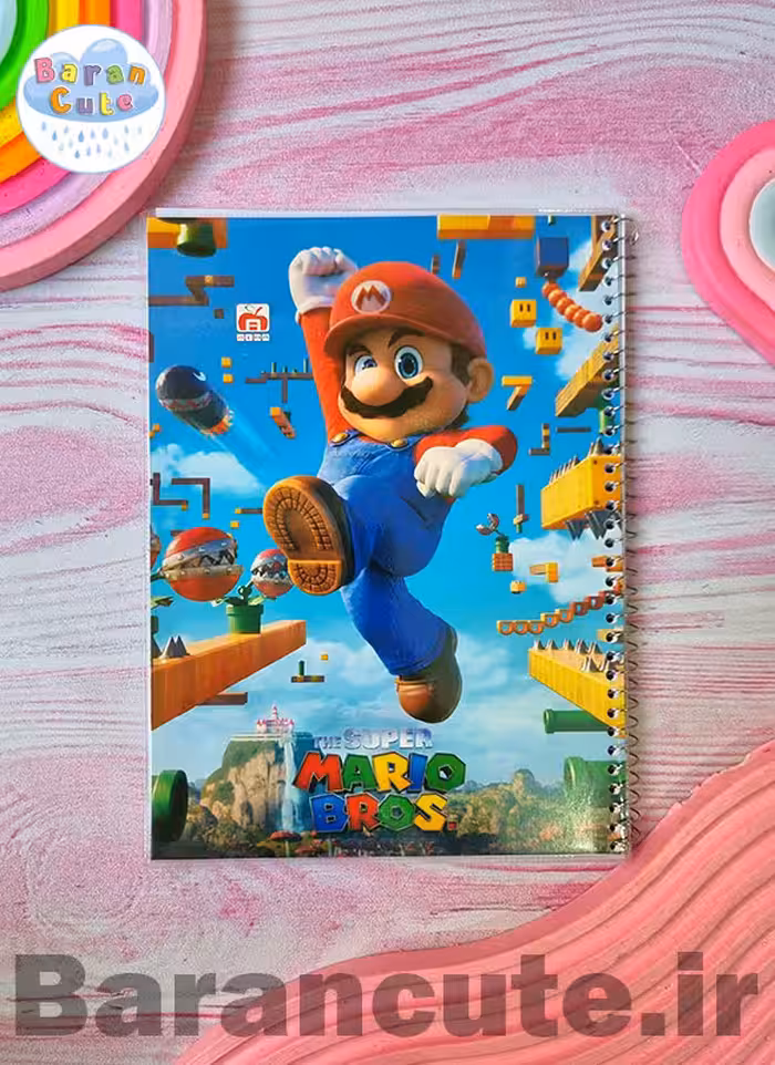 دفتر 60 برگ سیمی جلد شده نهال طرح ماریو
