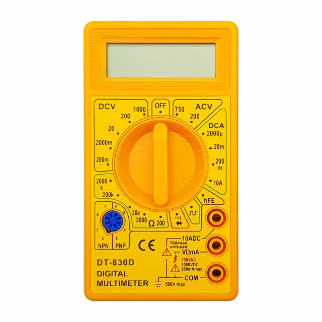 مولتی متر دیجیتالی DT-830D زرد
