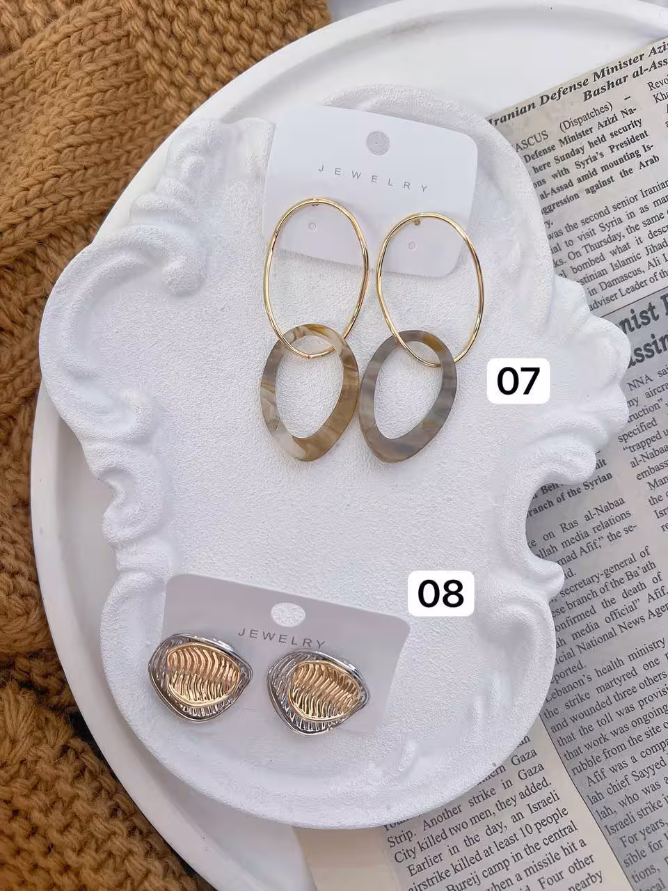 کالکشن گوشواره فشن746 گوشواره/میخ استیل/ضدحساسیت/کیفیت بالا/بسیار سبک درگوش/جنس ابکاری رادیوم/هرگونه بدلیجات از موادشوینده عطرادکلن استخر دورباشند