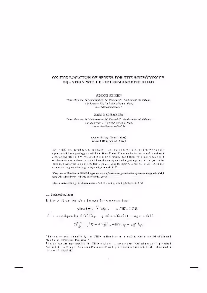 خرید و دانلود نسخه کامل کتاب On the location of spikes for the Schrödinger equation with electromagnetic field