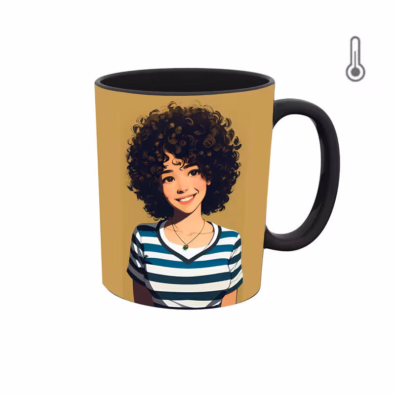 خرید ماگ-لیوان حرارتی  دخترونه مو فرفری