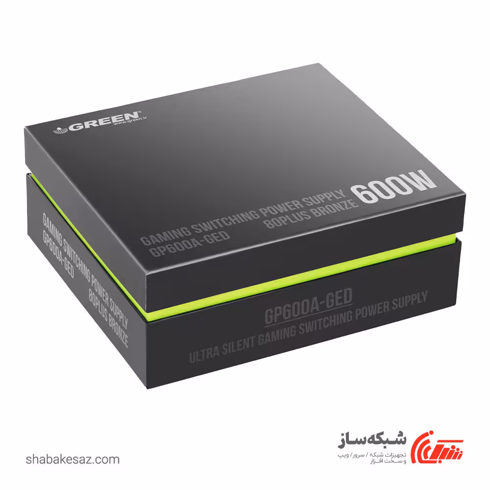 قیمت و خرید پاور گیمینگ گرین GREEN GP600A-GED - شبکه ساز