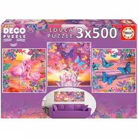 پازل 3×500 قطعه Educa طرح مناظر گرمسیری