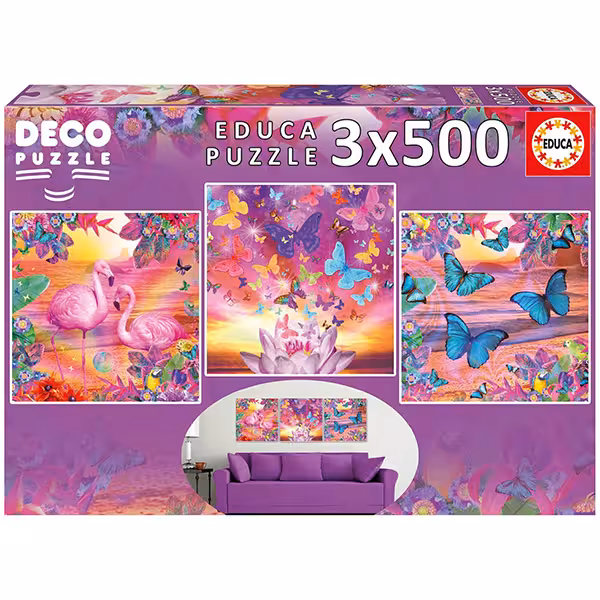 پازل 3×500 قطعه Educa طرح مناظر گرمسیری