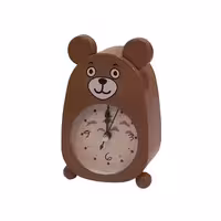 ساعت رومیزی فلزی پایه گرد طرح خرس