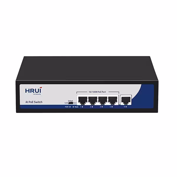 سوئیچ شبکه 5 پورتی HRUI مدل  HR900-AF-41N