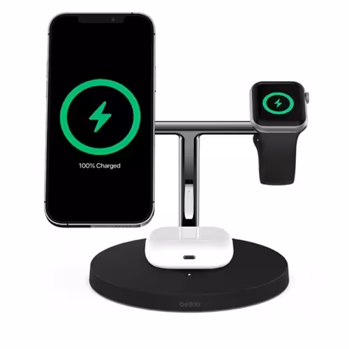 شارژ بیسیم 3 در 1 برند بلکین Belkin مدل BoostCharge Pro WIZ017