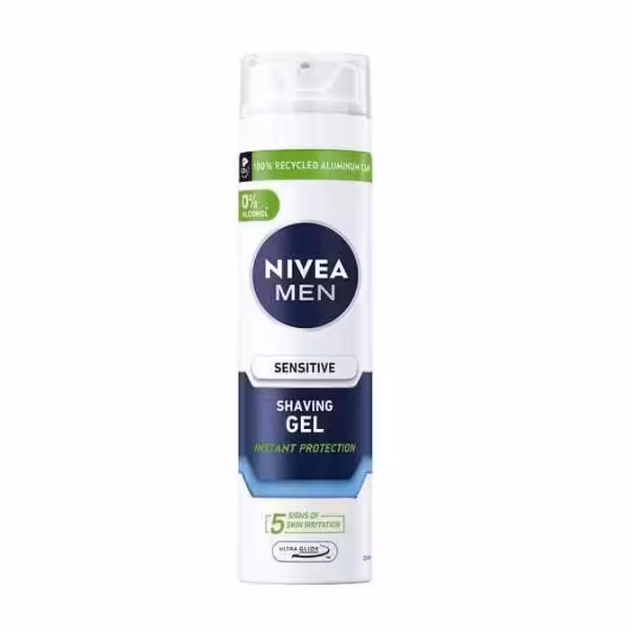 ژل اصلاح مردانه نیوا Nivea مدل سنسیتیو Sensitive حجم 200 میل اصل | مناسب پوست حساس، بدون الکل