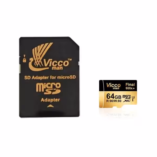 کارت حافظه microSDXC USH-I ویکو همراه با آداپتور SD ظرفیت 64 گیگابایت