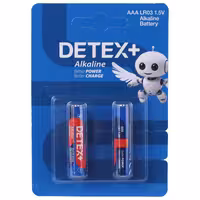باتری نیم‌ قلمی دتکس مدل Alkaline LR03 1.5V بسته 2 عددی