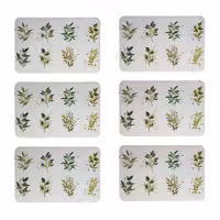 زیربشقابی طرح برگ  کد 8110 بسته 6 عددی | کالا مکس