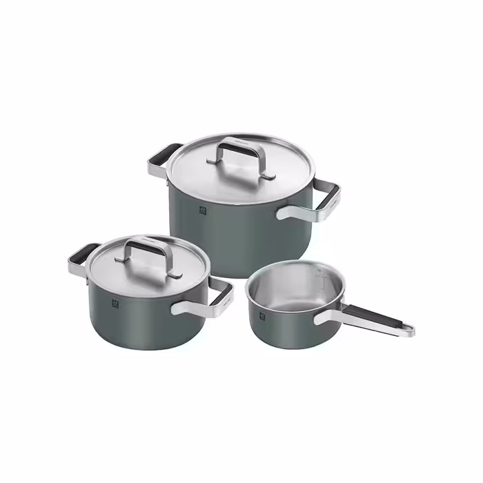 سرویس قابلمه 3 پارچه زولینگ مدل ایوری رنگ سبز ZWILLING Pure Cookware Ivory
