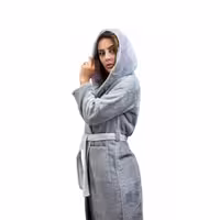 حوله پالتویی (تن پوش) پودیران سایز لارج طرح کیهان رنگ طوسی