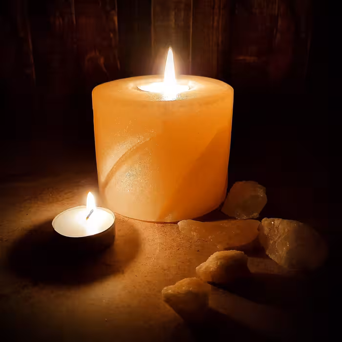 جاشمعی مدل سنگ نمک استوانه ای هلالی پهن کد 03