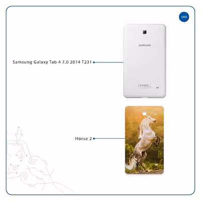 برچسب پوششی ماهوت مدل Horse-2 مناسب برای تبلت سامسونگ Galaxy Tab 4 7.0 2014 T231