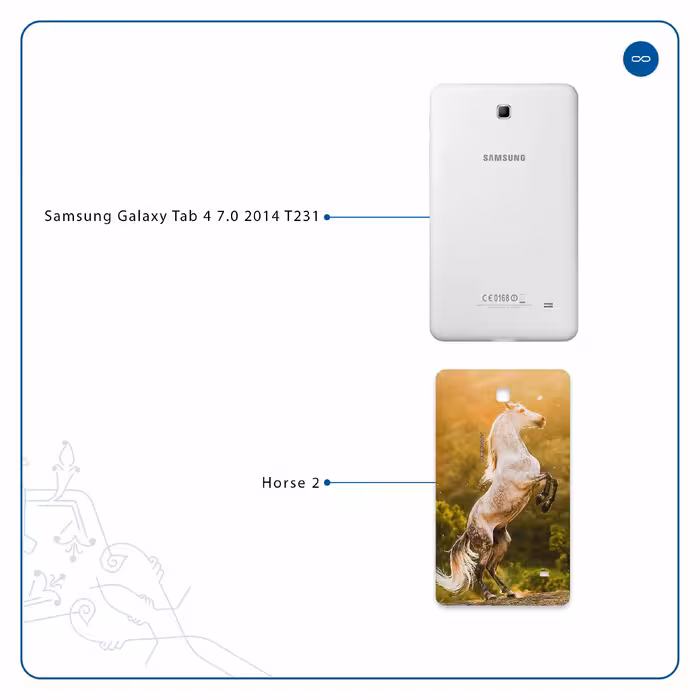 برچسب پوششی ماهوت مدل Horse-2 مناسب برای تبلت سامسونگ Galaxy Tab 4 7.0 2014 T231