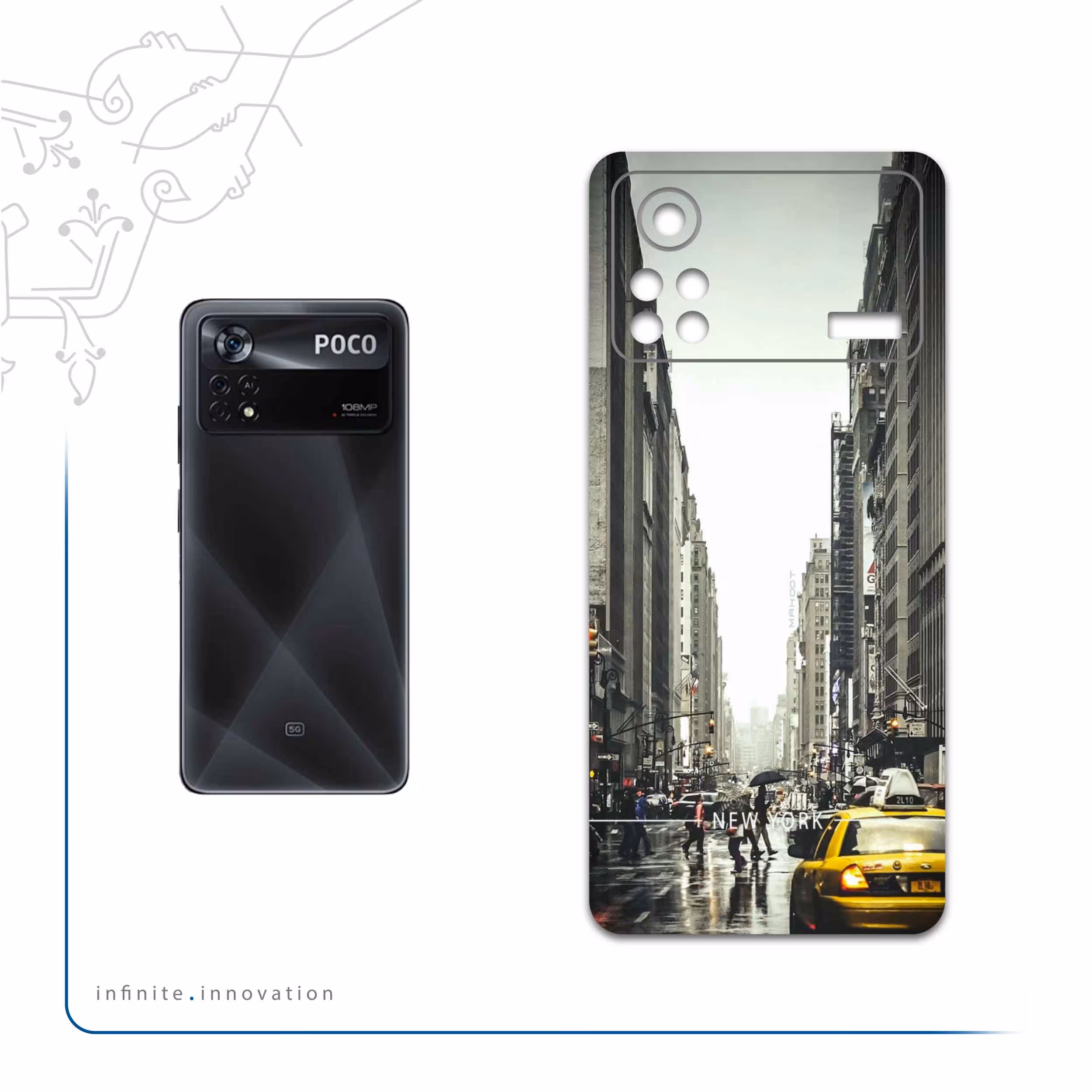 برچسب پوششی ماهوت مدل New-York-City مناسب برای گوشی موبایل شیائومی Poco X4 Pro 5G