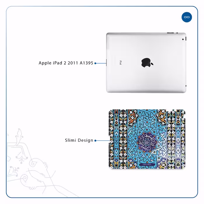 برچسب پوششی ماهوت مدل Iran-Tile7 مناسب برای تبلت اپل iPad 2 2011 A1395