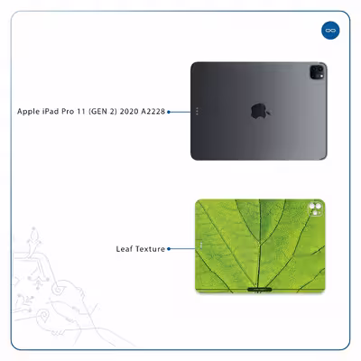برچسب پوششی ماهوت مدل Leaf-Texture مناسب برای تبلت اپل iPad Pro 11 (GEN 2) 2020 A2228