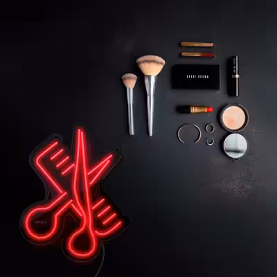 چراغ دیواری نئون دیزاین طرح Barber-BL_RD