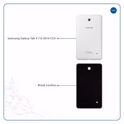 برچسب پوششی ماهوت مدل Black-Leather مناسب برای تبلت سامسونگ Galaxy Tab 4 7.0 2014 T231
