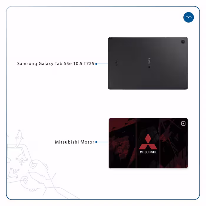 برچسب پوششی ماهوت مدل Mitsubishi Motor مناسب برای تبلت سامسونگ Galaxy Tab S5e 10.5 2019 T725