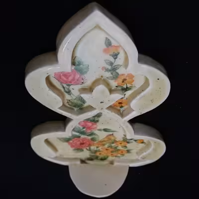 جاشمعی سرامیکی هیوا طرح دیواری گل و مرغ کد 11114686