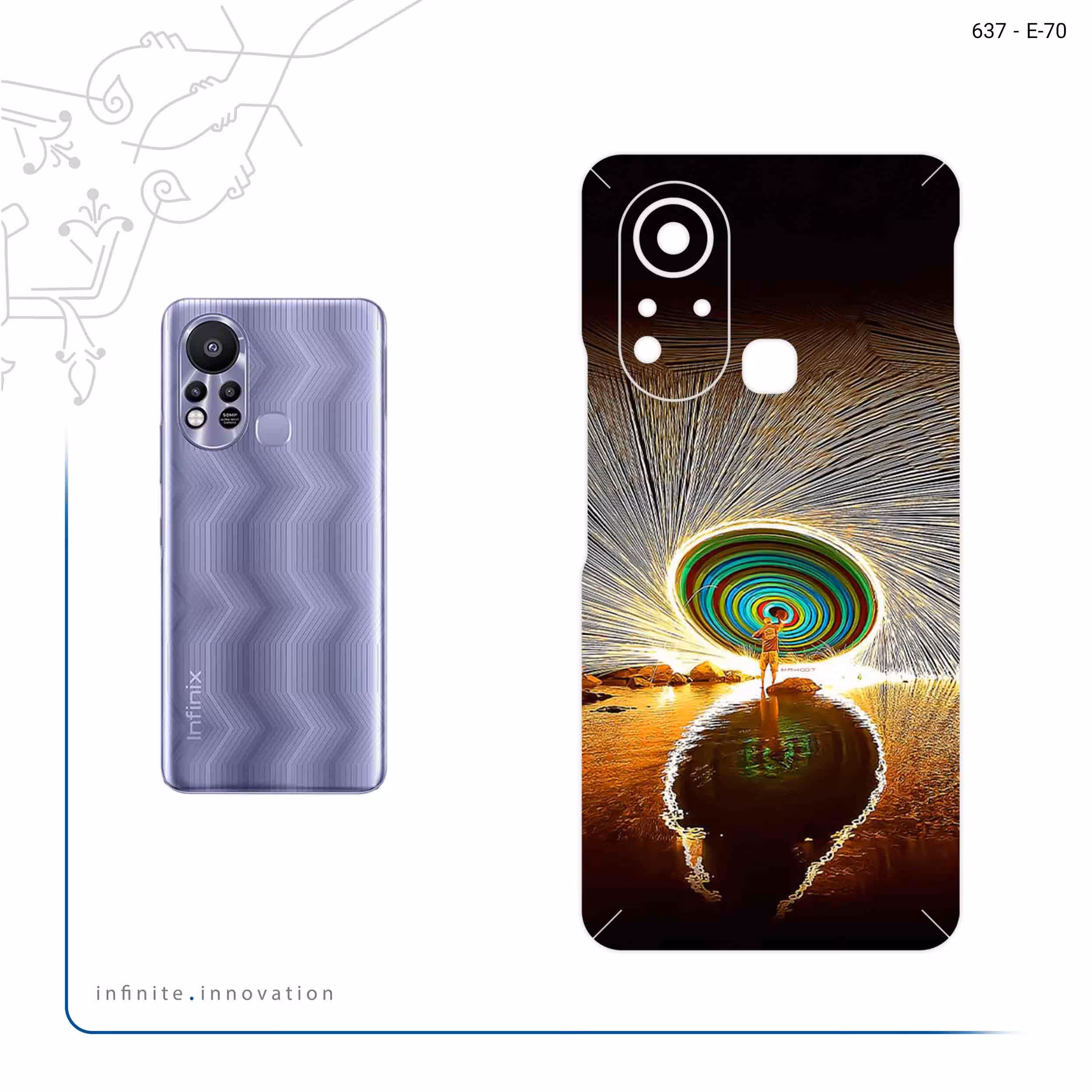 برچسب پوششی ماهوت مدل Night Light Fountain مناسب برای گوشی موبایل اینفینیکس Hot 11s